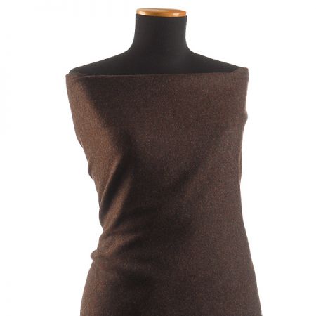 Vlněná látka tweed hnědočerná