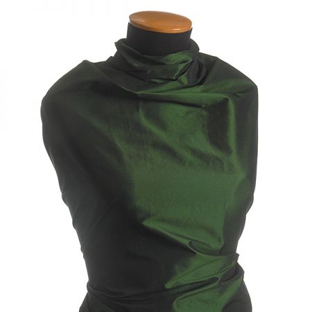 Umělé hedvábí imitace šantung šanžán zelený