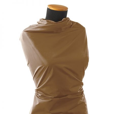 Taft jednobarevný béžovohnědý