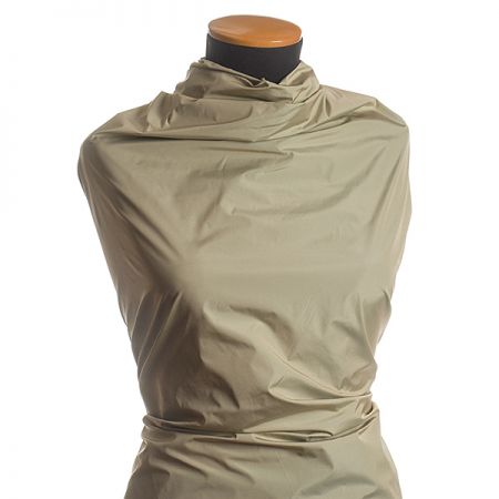 Taft hladký šanžán tyrkysový/béžový II.jakost