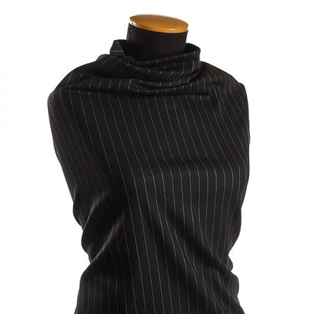 Riflovina pružná proužek černá/šedá