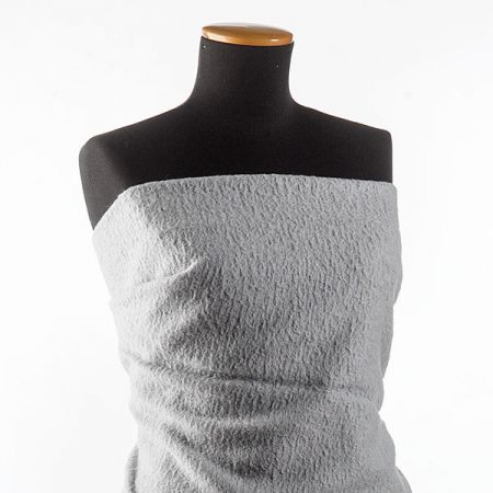 Vlněná látka šedomodrá s vlasem