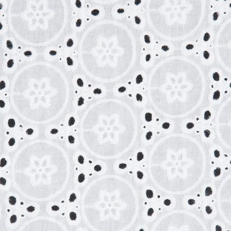 Krajka madeira květinový vzor bílá