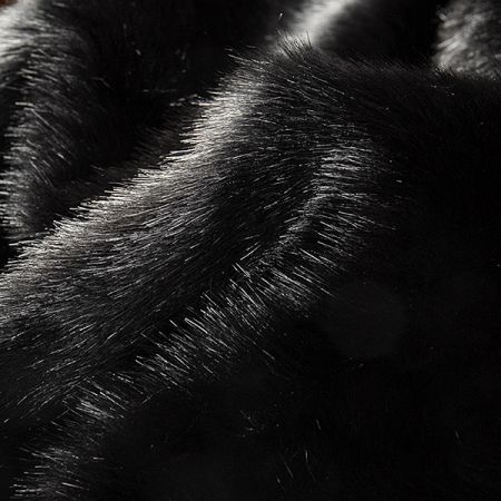 Imitace kožešiny černý vlas