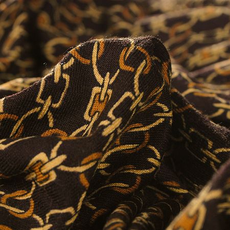 Úplet s motivem řetězů černá/hnědá/písková II.jakost