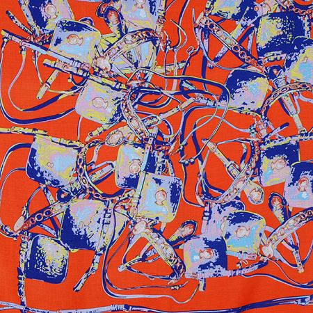 Šatka oranžová / modrá