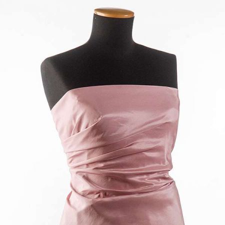 Taft hladký pastel růžová