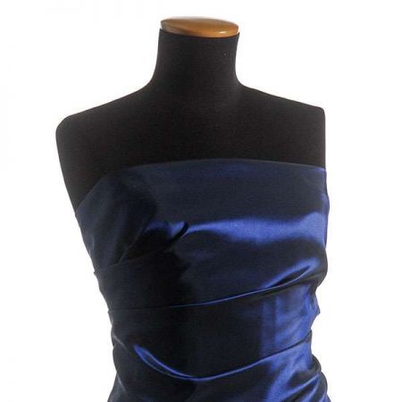 Taft hladký šanžán tmavě modrý