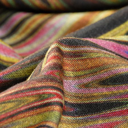 Podzimní úplet nevšední vzor červený