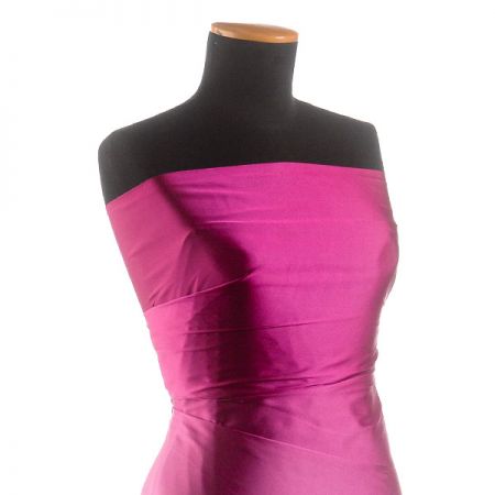 Satén imitace hedvábí duhový fuchsiová růžová