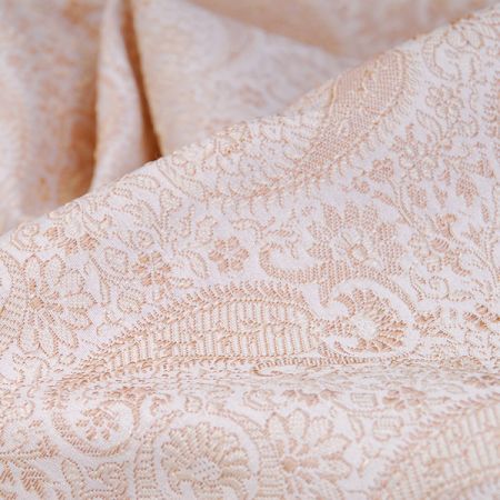 Hedvábný brokát smetanový