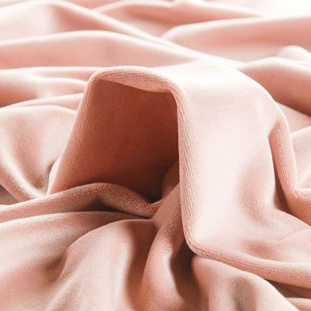 Samet pružný velur mat starorůžový