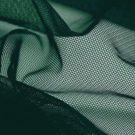 Tyl pružný jemný tmavě zelený