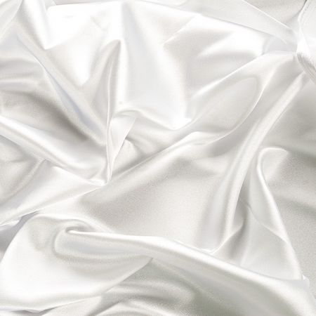 Satén pružný jemný bílý