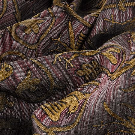 Replika historické látky Arras khaki/fialová