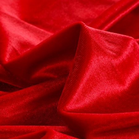 Samet pružný velvet lesk tmavší červená
