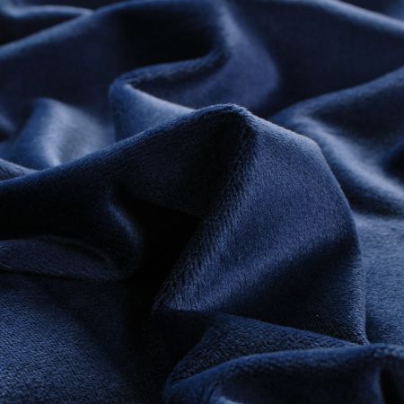 Samet pružný velur mat tmavě modrý