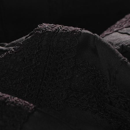 Bavlněná jemná látka etamín grafický motiv černá