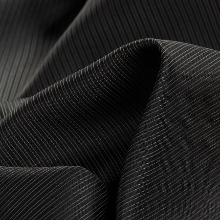 Podšívka žakárová proužky černá/šedá