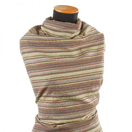 Kostýmová látka vlna směs hnědozelený melír