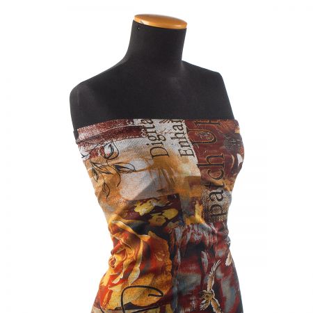 Úplet středně silný koláž hnědý