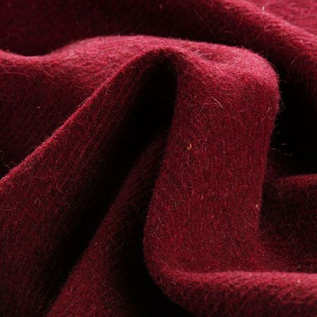 Vlněná kabátová látka vínové barvy oboustranná