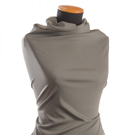 Pružná bavlněná látka zelenošedá