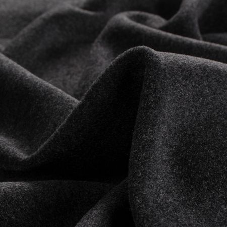 Vlna kašmír směs kabátová látka tmavě/světle šedá