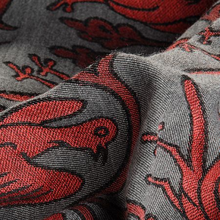 Replika historické tkaniny Arras růžová/šedá