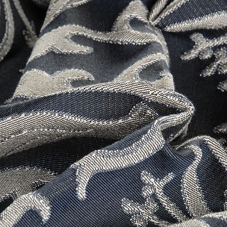 Replika historické tkaniny Arras modrá/šedá