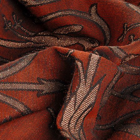 Replika historické látky Arras zlatobéžový/cihlový