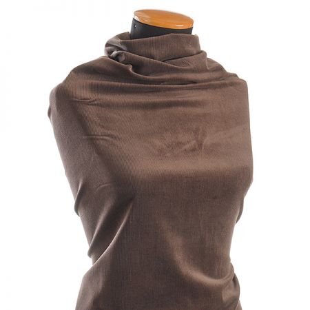 Pružný manšestr hnědý