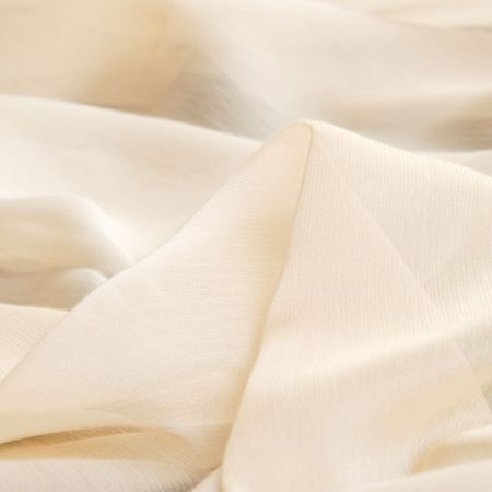 Šifon plise ecru béžový