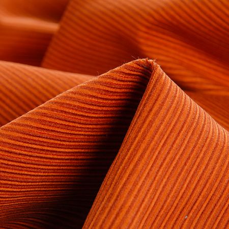 Manšestr prací kord proužky oranžové