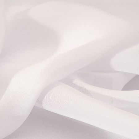 Šifon jednobarevný hladký lomená bílá