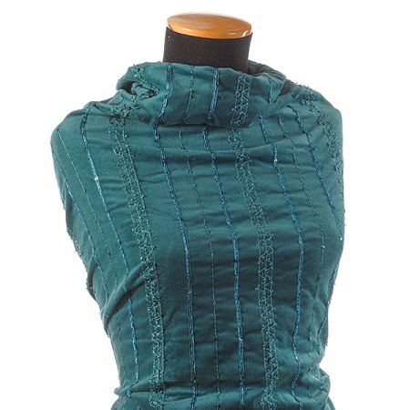 Pružný manšestr tyrkysový