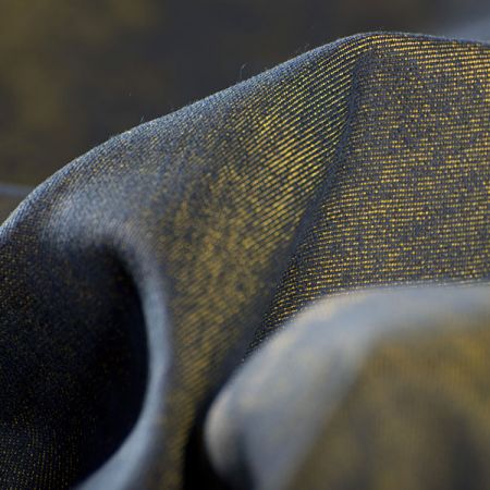 Riflovina pružná modročerný/žlutý melír