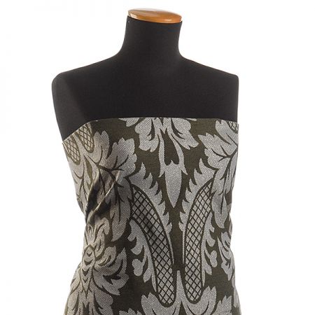 Replika historické tkaniny Rokoko olivová/rex