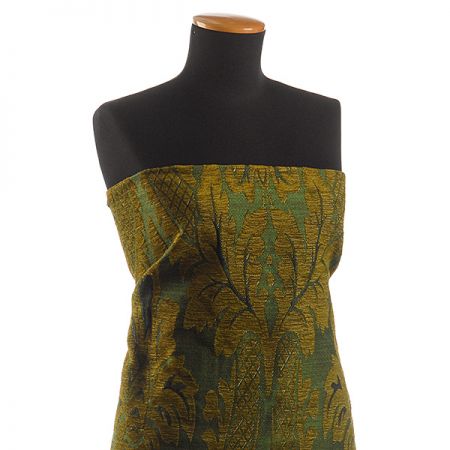 Replika historické tkaniny Rokoko zelená