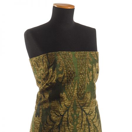 Replika historické tkaniny Rokoko zelená/olivová