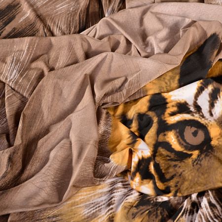 Látka úplet kupón motiv tygra