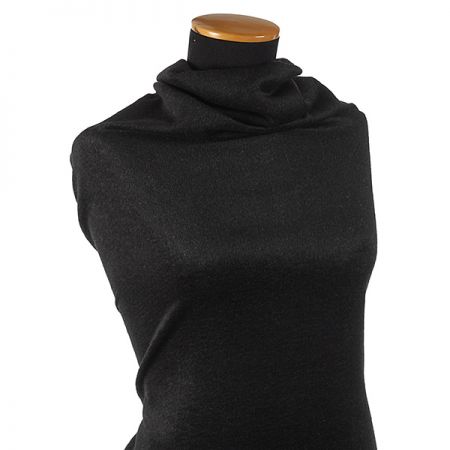 Jemnější vlněná tkanina směs černá