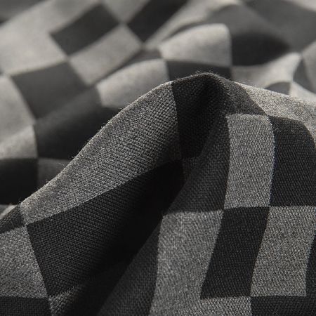 Kostýmová viskozová látka čtverce černá/antracit