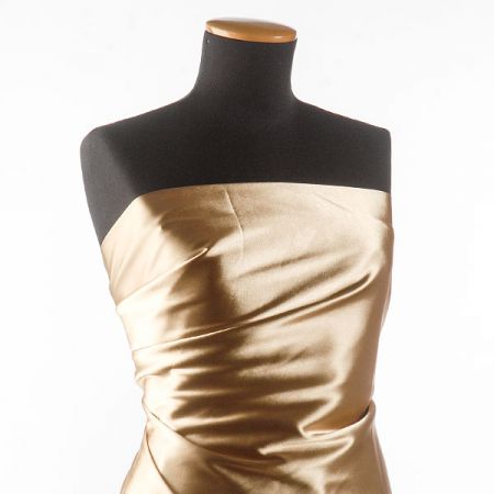 Satén taft zlatý nepružný