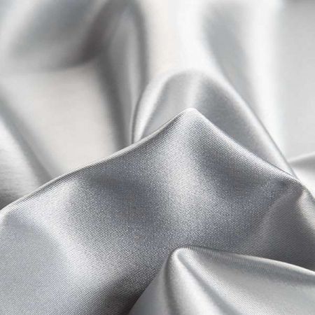 Satén pružný jemný šedý