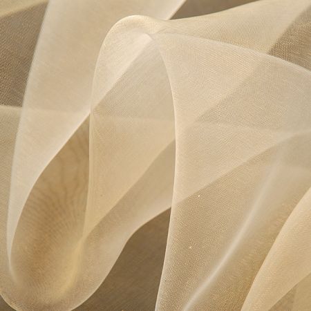 Organza jednobarvená šanžán zlatobéžová