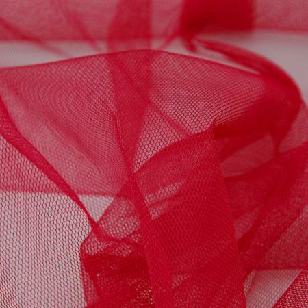 Pružný tyl jemný vínový