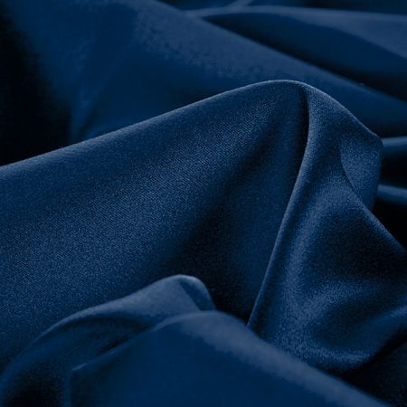 Pružný satén tmavě modrý