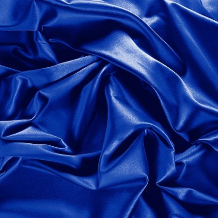 Pružný satén nivea modrá