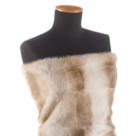 Imitace kožešiny norek slonová kost